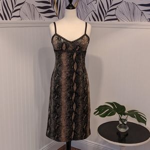 Late 1990's Betsey Johnson Snake Print Dress